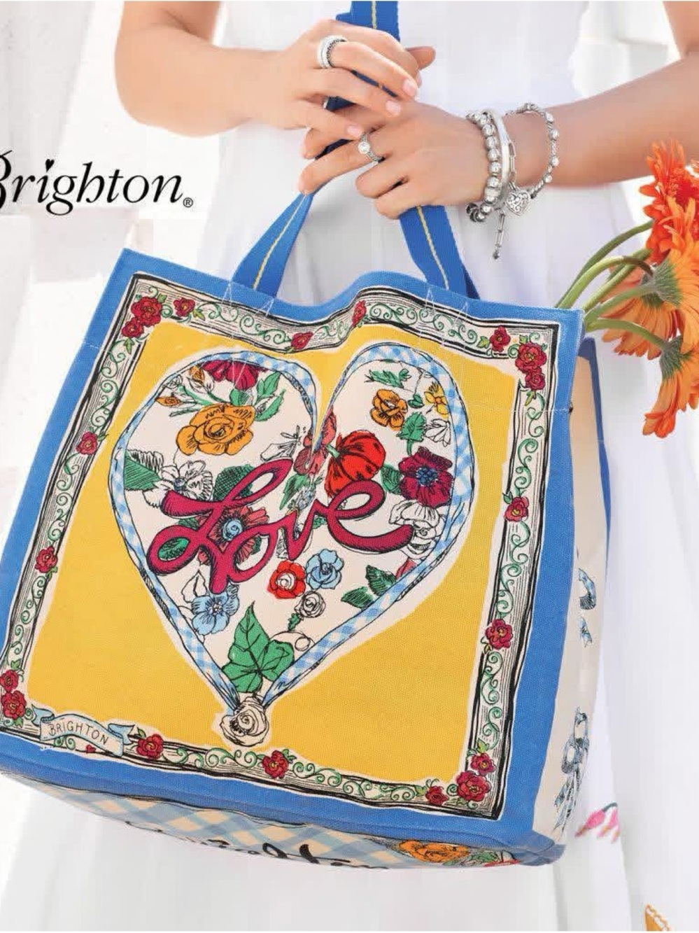 Brighton Heart & Bow Tote Bag NWT
